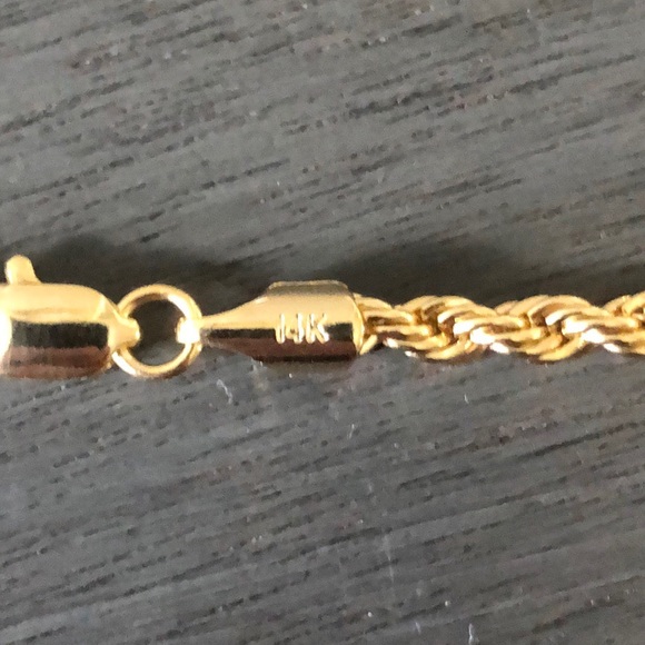 Gold Rope Chain 14k Stamped - Picture 3 of 4